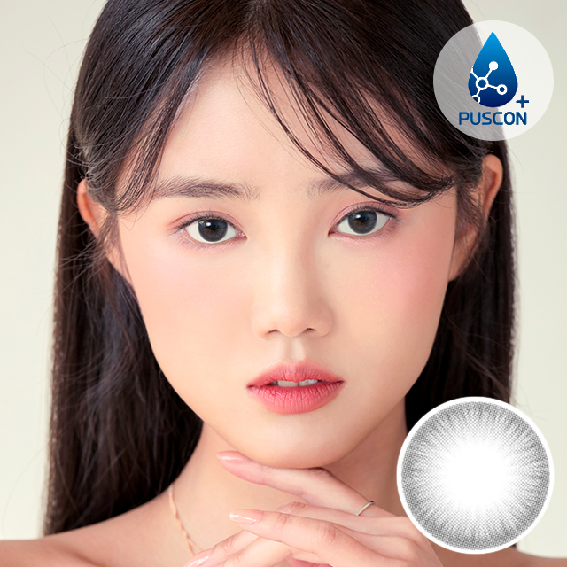 【PUSCON・ポスコンレンズ】 ウォーターグレー [ water gray ] 1年用 14.1mm