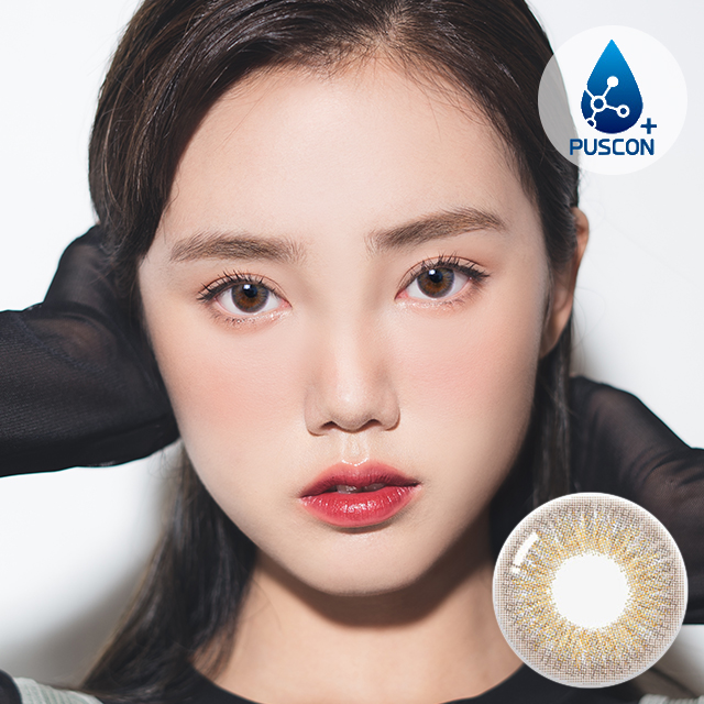 【PUSCON・ポスコンレンズ】 ミスティークグレー [ mistique gray ] 1年用 14.1mm